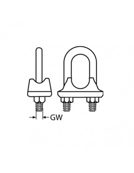 Zacisk do linki 3 mm kabłąkowy M3