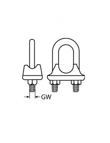 Zacisk do linki 5 mm kabłąkowy M5