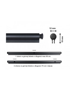 Listwy do plakatów ELEGANZ (czarne) 2