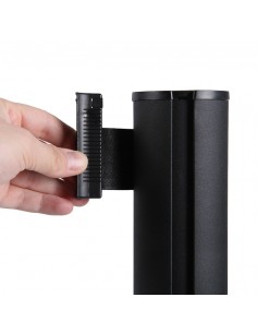 Słupek Black Barrier z czarną taśmą 2,7 m 2