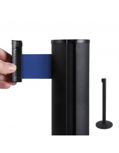 Słupek Black Barrier z niebieską taśmą 2,7 m 2