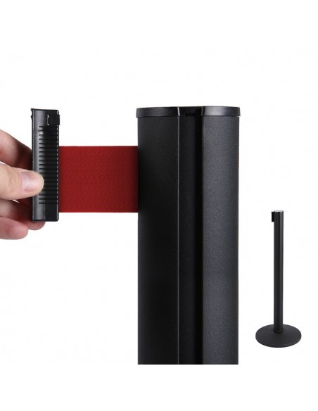 Słupek Black Barrier z czerwoną taśmą 2,7 m Słupek Black Barrier z czerwoną taśmą 2,7 m
