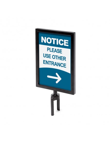 Ramka A4 do słupka Black Barrier