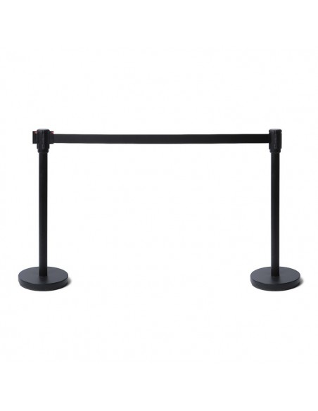 Słupek Black Barrier Economy z czarną taśmą 2,5 m