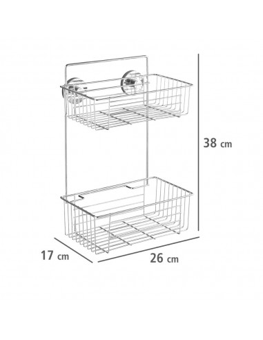 Półki bez wiercenia Wenko - wymiary