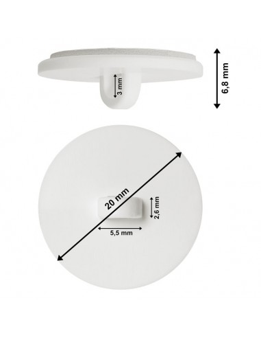 Samoprzylepny uchwyt sufitowy - wymiary