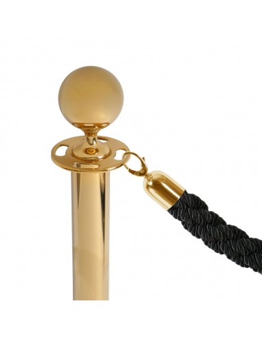 Złoty słupek odgradzający z liną