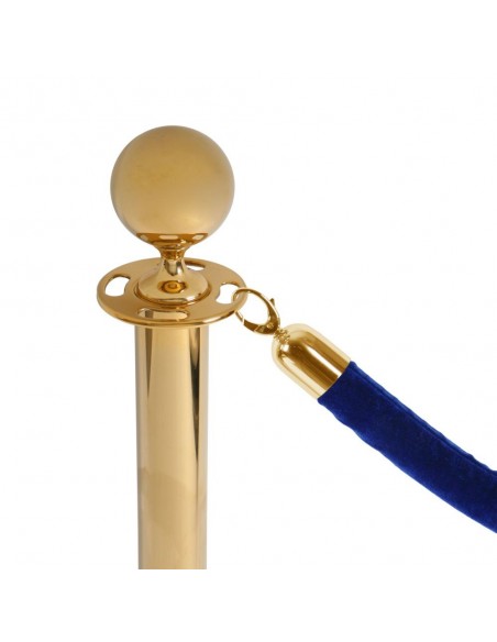 Złoty słupek odgradzający z kulą