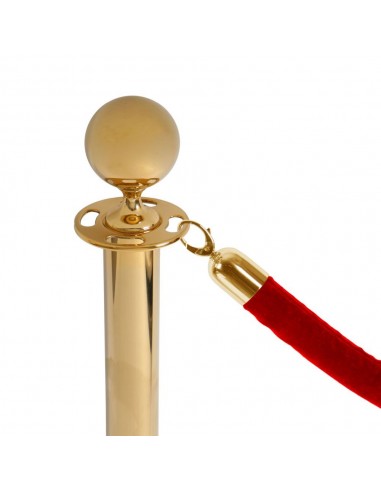 Słupek do liny Barrier Gold z kulą