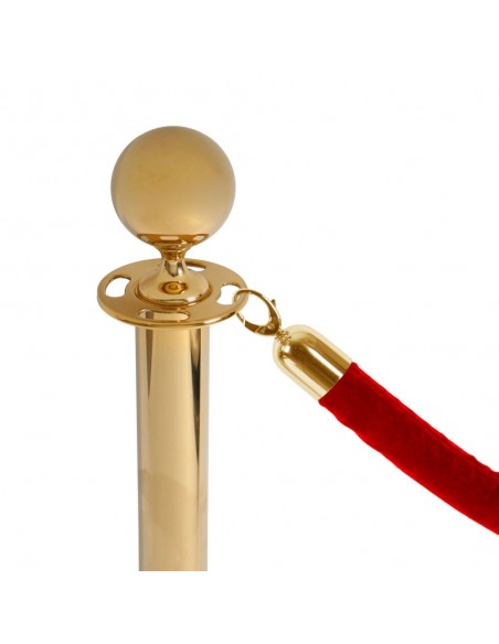 Słupek do liny Barrier Gold z kulą