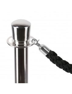 Słupek do liny Barrier Chrome z kopułą 2