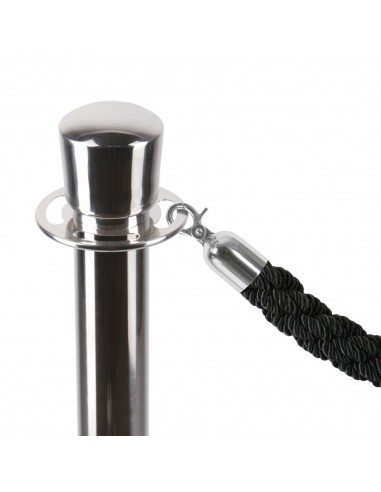 Słupek odgradzający chrom ze sznurem