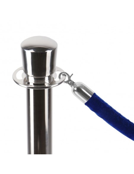 Słupek odgradzający chrom z liną