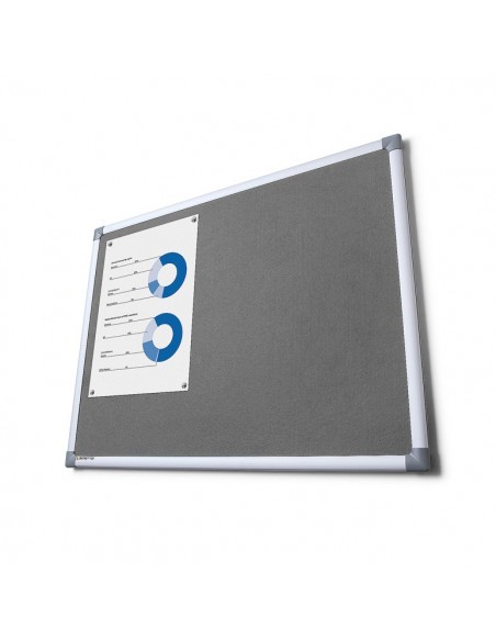 Tablica filcowa Scritto® szara, 45 x 60 cm