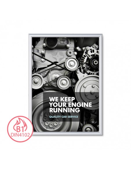 Rama zatrzaskowa 25 mm - 50 x 70 cm, ogniotrwała B1