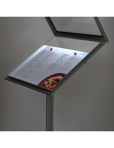 Zewnętrzny stojak na menu 2 x A4 z podświetleniem LED