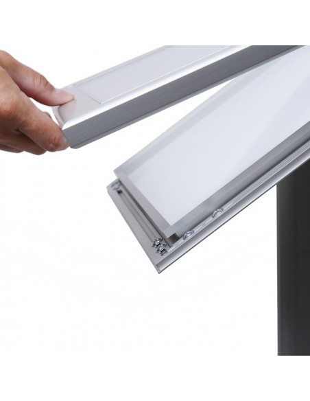 Zewnętrzny stojak na menu 2 x A4 z podświetleniem LED